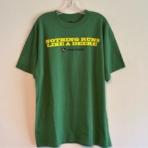 NWT John Deere Men's Green Tee with Yellow Print Size XL
